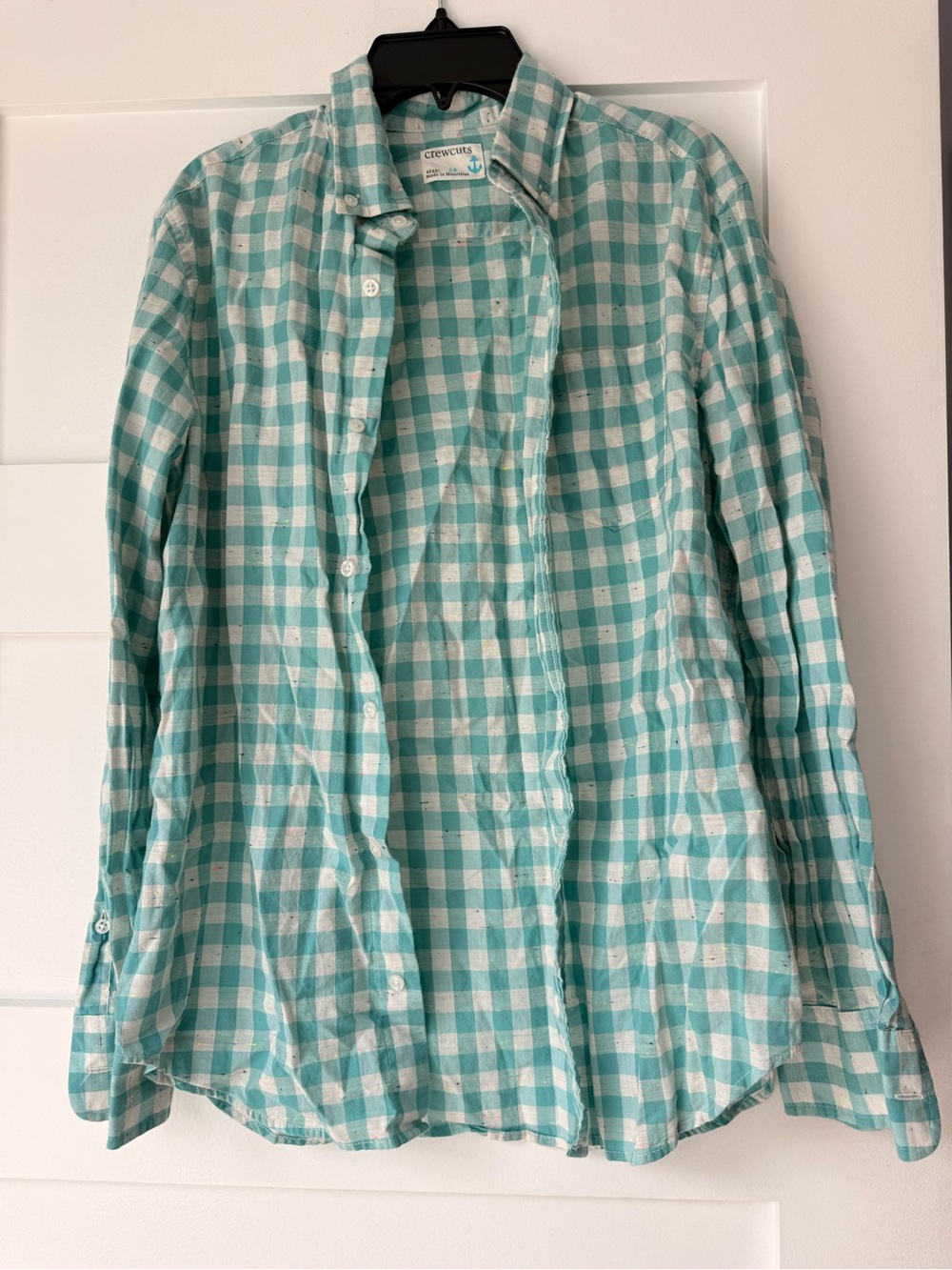 Crewcuts Green Gingham Button-Down Shirt